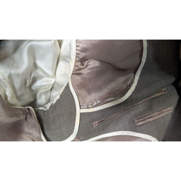 ZARA Mens 2 piece suit Light Gray Wool Pants 35x31 Blazer Size Men's  38 - Picture 7 of 12